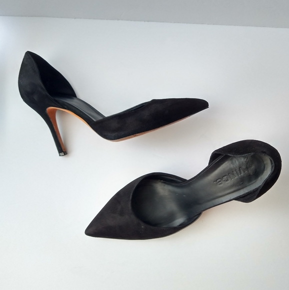 Vince Celeste D'orsay Black Suede Heels - Picture 15 of 16